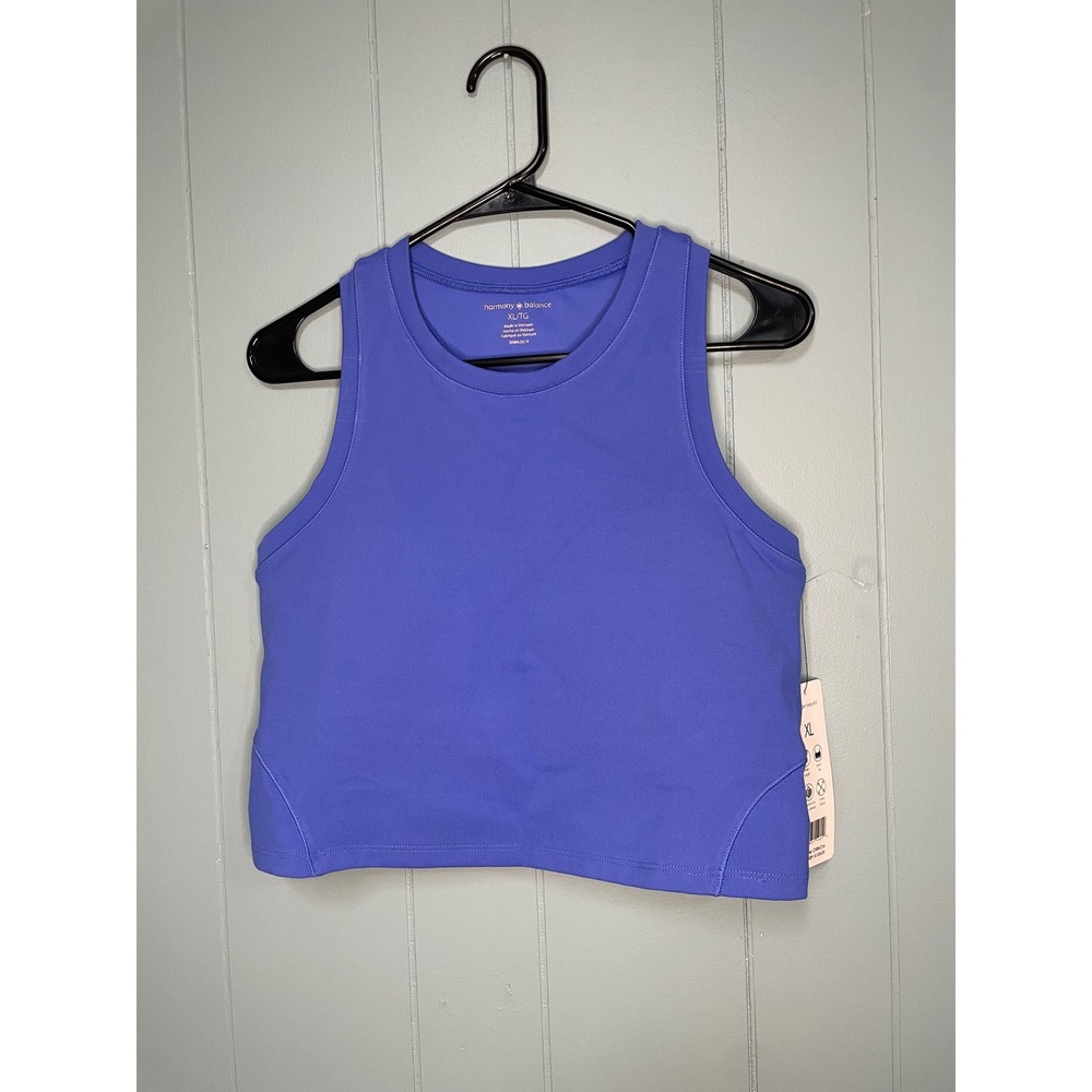 Harmony Balance Activewear Set Womens XL Purple NEW 2 Piece Crop Tank Leggings